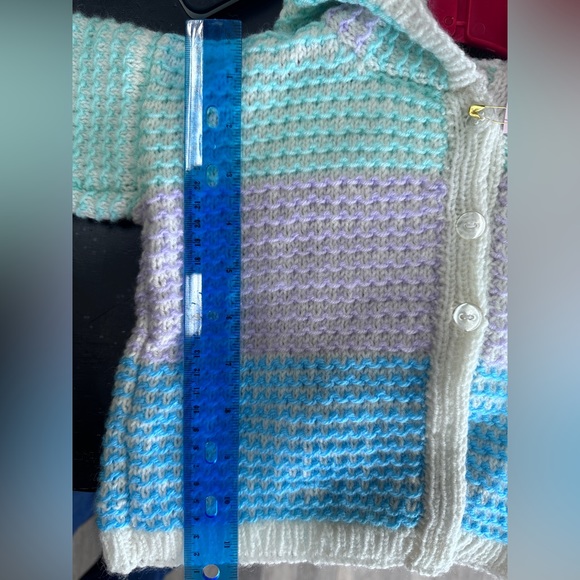Hand Knit Toddler Hooded Sweater - Picture 4 of 5